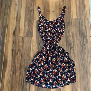 Floral scoop neck dress